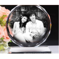 Beaux cadres photo en cristal avec photo pour centre de table de mariage